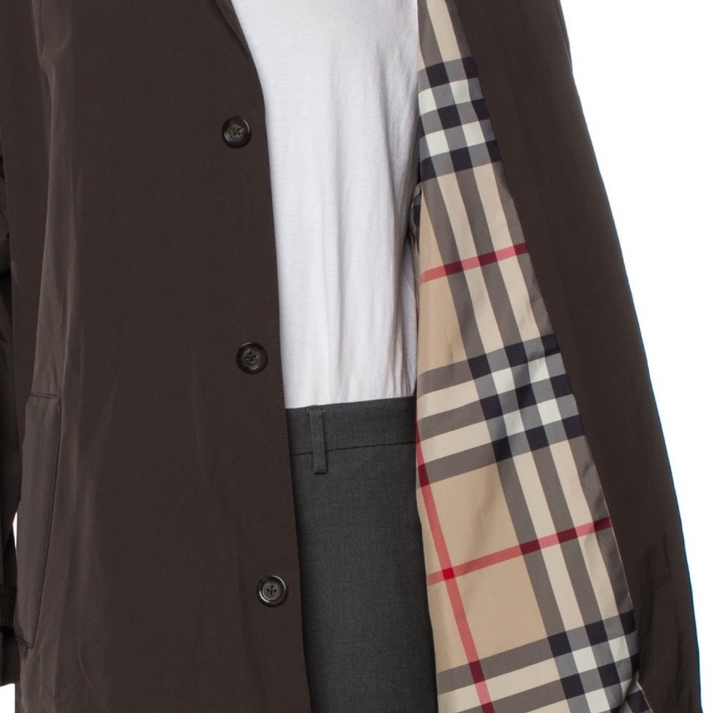 Men’s Burberry London Nova Check Trench Coat (XL)